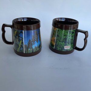 Vintage PAG SEED Thermo Serv Coffee Mugs Seed Corn Retro